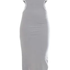 Robe Longue Grise Côtelée Texturée à Découpes Et Liserés Contrastants -Jolie Vêtue Soldes Magasin b1fe15fb911cc1d6b95366d75d6762c4dddfdfbf cnd8877 5