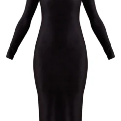 Robe Longue Côtelée En Velours Noir à Manches Longues -Jolie Vêtue Soldes Magasin b276da42f0f7c747e98624ee8106696e8c90800a cna8252 5