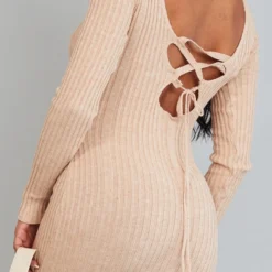 Maternité Robe Moulante De Grossesse Longue En Maille Tricot Avoine à Nouer Derrière -Jolie Vêtue Soldes Magasin b27de174ae9a15c4c875f67df55e96811bd1c898 cna5400 4