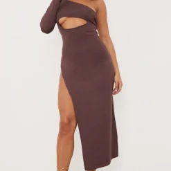 Robe Asymétrique Longue En Maille Tricot Chocolat -Jolie Vêtue Soldes Magasin b2c9c3971e2da8c2090a6d639c26a318afb275db cmz8153 3
