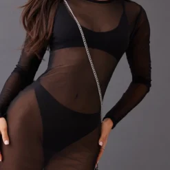 Petite Robe Longue Noire En Mesh -Jolie Vêtue Soldes Magasin b2d2a9562a4a52e4c50c5451cac89682b53894e1 cnc4805 4
