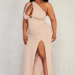 Plus Robe Longue Gris Pierre Découpée -Jolie Vêtue Soldes Magasin b33b409ca8f69ae0334d42ddb0ebeaf6656b5eac cnd4961 3