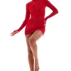 Robe En Maille Tricot Transparente Rouge à Parties Contrastantes -Jolie Vêtue Soldes Magasin b356845f9e4c5d1048b4cd1207ac5e4fe992ceb9 cnb8428 1