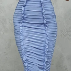 Robe Longue Moulante Bleu Clair Froncée à Buste Torsadé -Jolie Vêtue Soldes Magasin b367dcd951ba6834128226059ad5d7041c82dcfa cnd2289 4