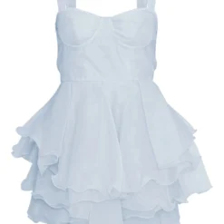 Robe Patineuse Bleu Minéral En Organza à Bretelles épaisses Et Superpositions -Jolie Vêtue Soldes Magasin b502871685095c2c0af8a93275e5fd0c41e790cf cnc3044 5