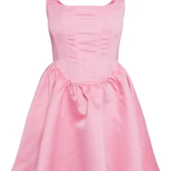 Robe Patineuse Satinée Rose à Col Carré Et Détail Corset -Jolie Vêtue Soldes Magasin b60c4594f5b1558bf259d9643eded2e8a421dce6 cnd2016 5