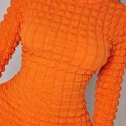 Shape Mini Robe Texturée Effet Bulle Orannge à Découpes Dans Le Dos -Jolie Vêtue Soldes Magasin b616a9ca67b967765161e3b704c2c8e4b6c1338a cnd2734 4