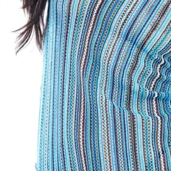 Robe Droite Texturée Bleue à Dos Arrondi Et Manches Flare -Jolie Vêtue Soldes Magasin b698184a6c3dad5e20812218332ea65038b98595 cne6462 4