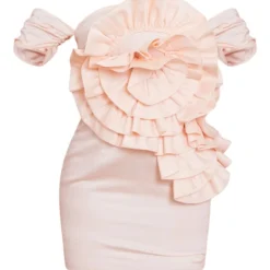 Robe Moulante Bustier Crème Structurée à Détail Rose Satinée -Jolie Vêtue Soldes Magasin b6a5963abb5c9ca4b102ecb9cc72bf38d1b90770 cna9173 5