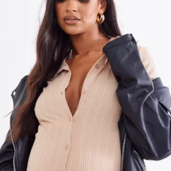 Maternité Robe De Grossesse Mi-longue Gris Pierre à Col -Jolie Vêtue Soldes Magasin b6c01fe0b5da62c592c29c762b0b9d12ef793552 cnb2427 4