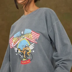 Robe En Sweat Gris Anthracite Oversize à Imprimé Chicago Riders -Jolie Vêtue Soldes Magasin b75b97f153428480378f3e34852570332126938e cnb7190 4