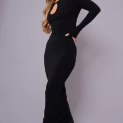 Robe Longue Très Côtelée Noire à Découpe Goutte D'eau Et Manches Longues 9 Robe Longue Très Côtelée Noire à Découpe Goutte D'eau Et Manches Longues -Jolie Vêtue Soldes Magasin b7b7f81f228d78bf76f2590f09a22bc1b89e2aac cnd1318 3
