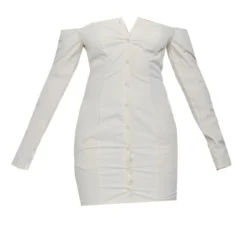 Robe Chemise Tissée Crème à Col Bardot Et Détail Poches -Jolie Vêtue Soldes Magasin b7cdf80d074dafa2f4d188207147e952e2a8c856 cnd1222 5