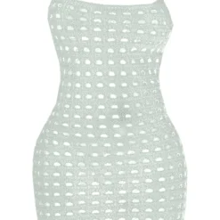 Petite Mini Robe Verte à Col Bénitier En Maille Crochet -Jolie Vêtue Soldes Magasin b7f43cd3e159682ff1b8a0187dc90392c08fef9f cmw7898 6