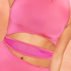 Robe Moulante Rose Vif Sans Manches à Découpes Multiples -Jolie Vêtue Soldes Magasin b905560beafd225d01638a00dcce9ef801b27349 cnd7727 4