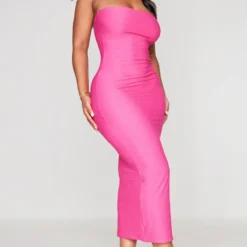 Shape Robe Bustier Mi-longue Rose Vif Texturée -Jolie Vêtue Soldes Magasin b948496404af57a323979205493a46e79252d746 cnd0580 3