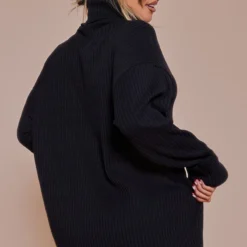 Robe Pull Oversize Café Au Lait En Grosse Maille Côtelée épaisse à Col Roulé -Jolie Vêtue Soldes Magasin b95f41be9e77a972816b56ff91dec18220c284e0 cnb7225 2