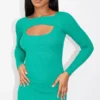 Mini Robe En Maille Tricot Côtelée Vert Vif à Découpe Sur L'avant -Jolie Vêtue Soldes Magasin bafb8d1e82c15f889ab6231dc0c149c5438d0920 cnb1355 1