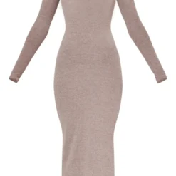 Robe Longue En Maille Tricot Café Au Lait à Dos Ouvert Et Manches Longues -Jolie Vêtue Soldes Magasin bbc6c0f7baf110614aac6593dbde150f40a8f3c0 cnb8440 5