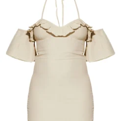 Robe Droite Vert Sauge En Maille Tissée Découpée Volantée à Dos Nu Et Col Bardot -Jolie Vêtue Soldes Magasin bc57c0dfe01a0fb1c26272b4a4c8abebdf24d8fe cnd8928 5