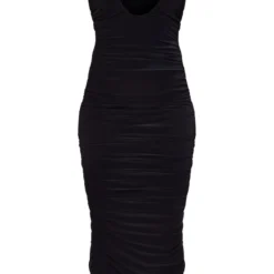 Robe Longue Moulante Noire à Dos Nu Détail Rose -Jolie Vêtue Soldes Magasin bc7b7fa4c6177ce2517b3e950e83055dc094ed14 cne3454 5