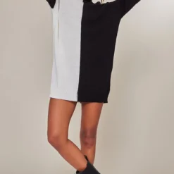 Robe Pull En Maille Noir & Blanc Style Colourblock à Col Roulé 9 Robe Pull En Maille Noir & Blanc Style Colourblock à Col Roulé -Jolie Vêtue Soldes Magasin bca09400647b696d24b1aa5cb2a6ec1e01c3074e cnc0907 3