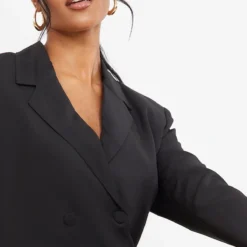 Tall Robe Blazer Oversize Noire -Jolie Vêtue Soldes Magasin bca31420d57dbf4f64512c8241cdc750375f2d40 cmt3269 4