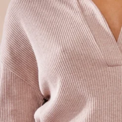 Robe Pull Oversize Côtelée Gris Pierre à Col En V -Jolie Vêtue Soldes Magasin bce72f55b8dfa69de12bafa4d896d845dd7f65c8 cnb4464 4