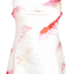 Robe Droite Satinée Tie & Dye Multicolore à Volants Et Dos échancré -Jolie Vêtue Soldes Magasin bd52b5d89fefef8c6b5d743442b4f8145036675f cne1450 5