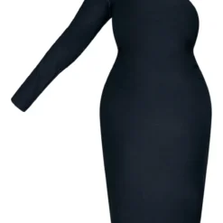 Robe Mi-longue Moulante Asymétrique Noire -Jolie Vêtue Soldes Magasin bd6c1dd76c1c4727af2bcf4906a621c63eef0a07 cnb4333 5