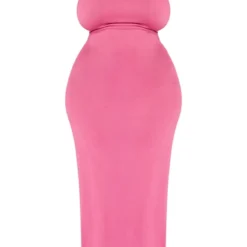 Robe Longue Crêpée Rose Vif Détail Ras-de-cou -Jolie Vêtue Soldes Magasin bdd016505a6cc35ca6497863b335100e87d37b84 cnd4972 5