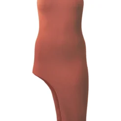 Robe Mi-longue Sans Manches Structurée Côtelée Rouille à Col Montant Détail Contours -Jolie Vêtue Soldes Magasin beda6a3794aa0b85af1c92d6b540eb3b214eab88 cmu6411 6