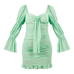 Robe Moulante Vert Pastel Froncée Nouée Devant 10 Robe Moulante Vert Pastel Froncée Nouée Devant -Jolie Vêtue Soldes Magasin bfc9acd6572691a4c77584d9fb3dcb8146948912 cnc8275 5