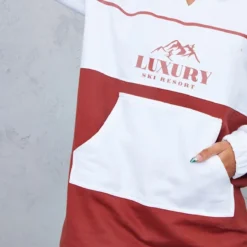 Robe Pull Rouille à Doublure En Polaire Avec Col Et Parties Contrastantes -Jolie Vêtue Soldes Magasin bfe5c02f437f4280836378818a223e3ca27559c1 cnc6641 4