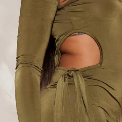 Shape Mini Robe Moulante Asymétrique Kaki -Jolie Vêtue Soldes Magasin c0d529452c153f7a78684ff841afeee953302392 cne3556 4