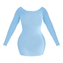 Shape Robe Texturée Bleu Vif à Dos Ouvert Et Manches Longues -Jolie Vêtue Soldes Magasin c0d55bcf6629fb2a85461a3b767db0b1bdbf4ef1 cne3699 5