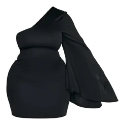 Plus Robe Asymétrique Moulante Crêpée Noire -Jolie Vêtue Soldes Magasin c0f02e00308558d1891383f47357f3ced9a89856 cnd4974 5