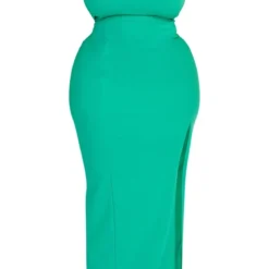 Robe Fendue Mi-longue Crêpée Vert Vif -Jolie Vêtue Soldes Magasin c16ab2ecf586e2fbe4df295c504b22662abbd1c6 cnd4978 5
