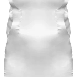 Maternité Robe De Grossesse Moulante Satinée Blanche à Dos Noué -Jolie Vêtue Soldes Magasin c17946a1888371f3b9781d0d163d0ab6fe21fb35 cnb6487 5