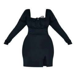 Plus Robe Moulante Noire Nouée Devant à Manches Bouffantes 11 Plus Robe Moulante Noire Nouée Devant à Manches Bouffantes -Jolie Vêtue Soldes Magasin c1d2dcaccef284eb82f9233e7efe59154fc34310 cnc2194 5