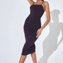 Robe Mi-longue Noire à Fines Bretelles -Jolie Vêtue Soldes Magasin c205457bac0bef8b79200efab24005c51ba36358 cmp9622 3