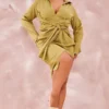Plus Robe Chemise En Effet Lin Vert Olive à Liens Autour De La Taille -Jolie Vêtue Soldes Magasin c208d97adc3d8fb8b83bf38324b5d6f787e41d12 cnd6507 1