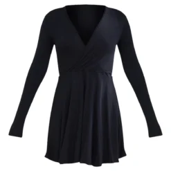 Robe Patineuse Manches Longues Noire En Jersey Style Cache-coeur -Jolie Vêtue Soldes Magasin c22865ed6fbb33bd9b3eed9110941b9c4dcc07aa clu6809 5