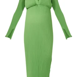 Maternité Robe De Grossesse Mi-longue Verte Plissée à Boutons -Jolie Vêtue Soldes Magasin c3ab6268001670c6b6c0c8ef95ea51de09a944e5 cmw5737 6