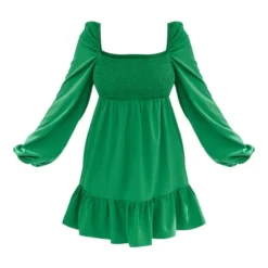 Plus Robe Droite En Mousseline De Soie Verte Froncée -Jolie Vêtue Soldes Magasin c3e988cdb7905f3810dd88a30236b6e608795571 cnd2787 5
