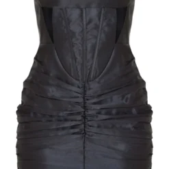 Robe Moulante Bustier Tissée Froncée Noire à Découpes -Jolie Vêtue Soldes Magasin c481aed0124090327c78ff4097935cc40b049602 cnd2209 5