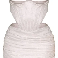 Shape Robe Moulante Argentée Pailletée à Corset Et Empiècement Strassé -Jolie Vêtue Soldes Magasin c4e052debdc7338245dd2bef61cdf9d825453e59 cmv3142 6