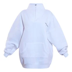 PRETTYLITTLETHING Petite Robe Pull Blanche à Zip Trois-quart -Jolie Vêtue Soldes Magasin c50137ce75f1d412a822f0e91eaca865a365b5b7 cnd3217 5