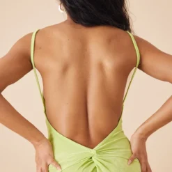 Robe Mi-longue En Acétate Vert Citron à Bretelles Et Dos Plongeant Détail Noeud 10 Robe Mi-longue En Acétate Vert Citron à Bretelles Et Dos Plongeant Détail Noeud -Jolie Vêtue Soldes Magasin c527c488b73b09c067c05ab0f27b53a4456bab86 cnd5839 4