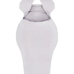 Plus Robe Mi-longue Grise Découpée à Dos Nu -Jolie Vêtue Soldes Magasin c530461c2687d9b0aa6276a46fa7836866cac914 cnd2487 5